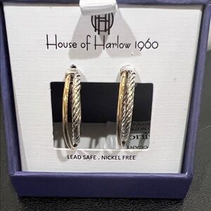 House of Harlow 1960 | Two-Tone Hoop Earrings